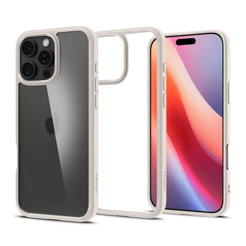 Spigen Ultra Hybrid Apple iPhone 16 Pro tok, Natural Titanium, átlátszó-bézs