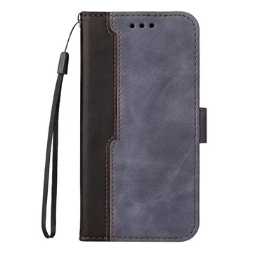 Apple Wooze Colour Wallet iPhone 16 Plus oldalra nyíló tok, stand, kártyatartóval, kézpánttal, szürke