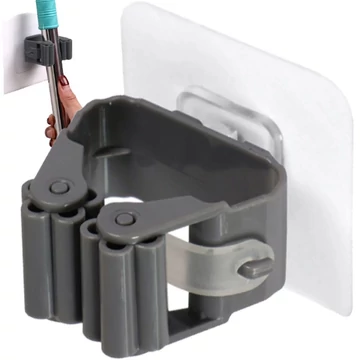 Öntapadós fali seprű / mop tartó RC-K-1152, szürke