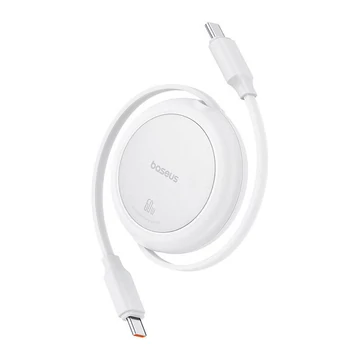 Baseus Free2Pull Mini USB-C to USB-C USB kábel, 60W, 1m, fehér