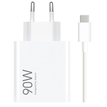 Xiaomi MDY-15-EK USB-A hálózati töltő adapter + USB-C töltő- és adatkábel, 90W,  6A, fehér