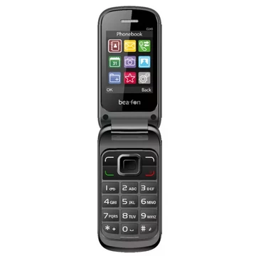 Beafon C245 kamerás összecsukható Dual SIM mobiltelefon, LCD kijelzővel, fekete