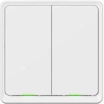 TESLA okos dupla kapcsoló, ZigBee protokollal, TESLA mobilalkalmazás támogatással, fehér