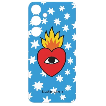 Samsung Galaxy S24+ Ricardo Cavolo gyári tok, sárga/száj minta