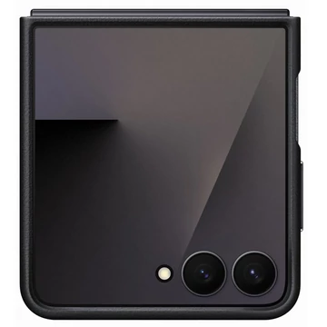 Samsung Galaxy Z Flip 7 KindSuit gyári vegán bőr tok, fekete