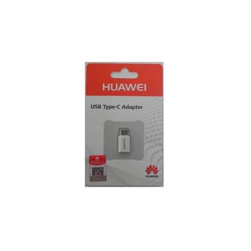 Huawei gyári AP52 microUSB-A - USB-C adapter, fehér