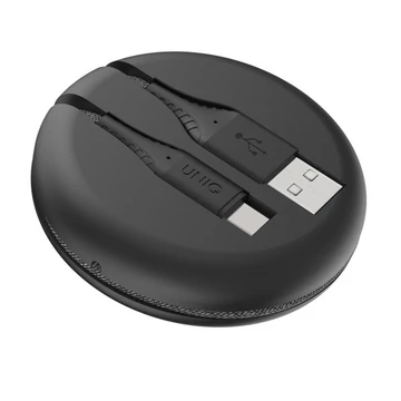 Uniq Halo USB-C töltő- és adatkábel, 1.2m, fekete