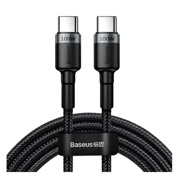 Baseus Cafule USB-C / USB-C töltő- és adatkábel, PD2.0, 2m, szürke/fekete