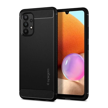 Spigen Rugged Armor Samsung Galaxy A32 5G tok, Matte Black, fekete