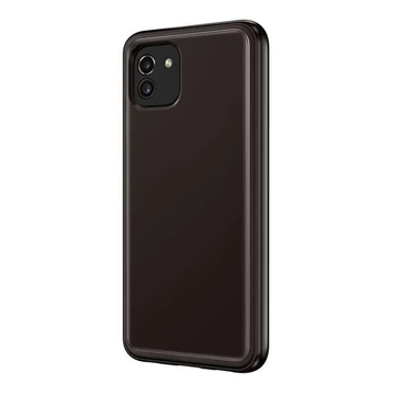 Samsung Galaxy A03 Soft Clear gyári szilikon tok, fekete, EF-QA036TB