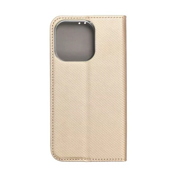 Magnet Apple iPhone 14 Pro mágneses flip tok, arany