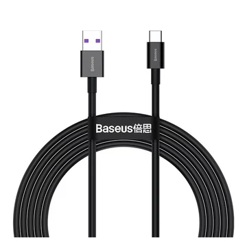 Baseus Superior USB / USB-C töltő- és adatkábel, 66W, 2m, fekete