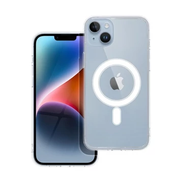 Magsafe szilikon tok Apple iPhone 14 Plus, átlátszó