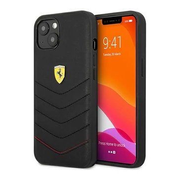 Ferrari Off Track Quilted Apple iPhone 13 mini hátlap tok, fekete