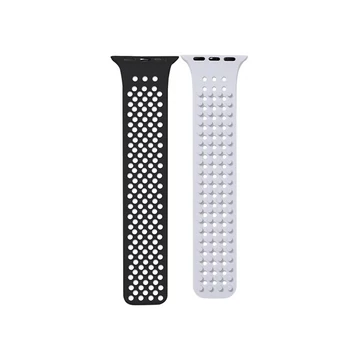 Phoner Spike Apple Watch szilikon szíj, 38/40/41mm, fekete/felhőszürke