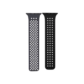 Phoner Spike Apple Watch szilikon szíj, 38/40/41mm, szürke/fekete