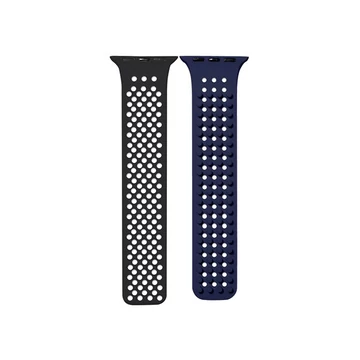 Phoner Spike Apple Watch szilikon szíj, 38/40/41mm, fekete/éjkék