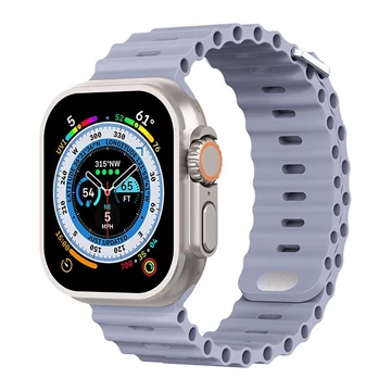 Phoner River Apple Watch 41/40/38 mm szilikon szíj, levendulaszürke