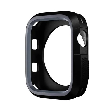Phoner Twin Apple Watch szilikon tok, 41mm, fekete/szürke