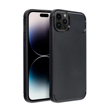 Forcell Carbon Premium Apple iPhone 14 Plus karbon mintás szilikon tok, fekete