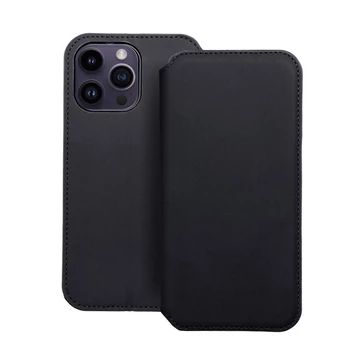 Dual Pocket Apple iPhone 14 Pro Max, flip tok, fekete
