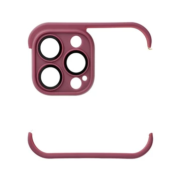 Mini bumper szilikon tok, Apple iPhone 13 Pro Max, cseresznye