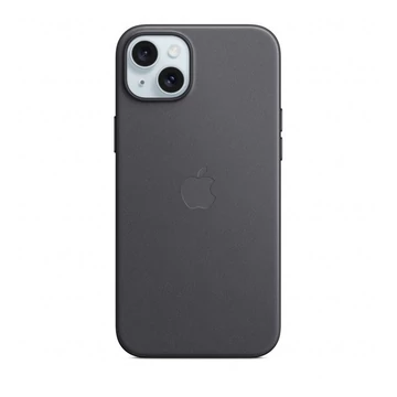 Apple iPhone 15 Plus FineWoven-szövettok MagSafe, fekete