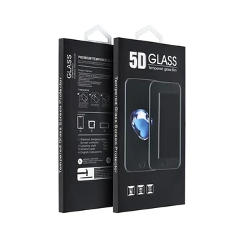 Apple iPhone 15 Plus / iPhone 16 Plus 5D Full Glue hajlított tempered glass kijelzővédő üvegfólia, fekete