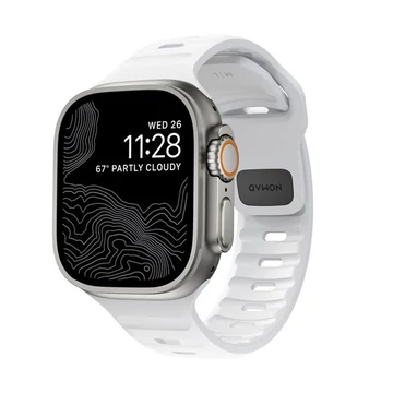 Nomad Sport Apple Watch 42/44/45/49mm M/L szíj, fehér