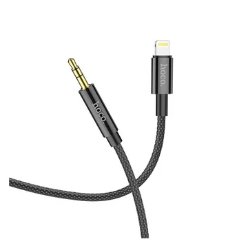 Hoco UPA19 Audio Jack 3,5mm / Lightning ( 8-pin ) kábel, 1m, fekete