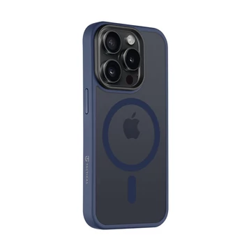Tactical MagForce Hyperstealth Apple iPhone 15 Pro Magsafe hátlap tok, áttetsző/sötétkék