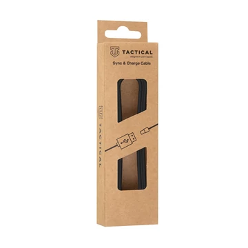 Tactical Smooth Thread USB-C / USB-C töltő- és adatkábel, 1m, fekete