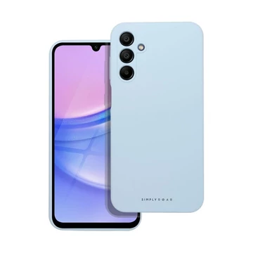 Roar Samsung Galaxy A15 4G / A15 5G prémium szilikon tok velúr béléssel, világoskék