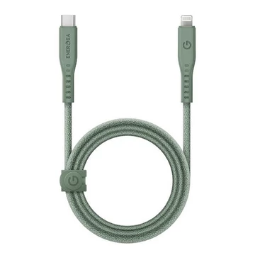 Energea Flow C94 USB-C / Lightning MFI szövet gyorstöltő- és adatkábel, 1.5m, 60W, 3A, zöld