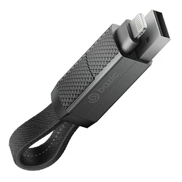 Energea Bazic GoCharge 4in1 USB / USB-C- USB-C / Lightning töltő- és adatkábel, 0.15m, 60W, 3A, fekete