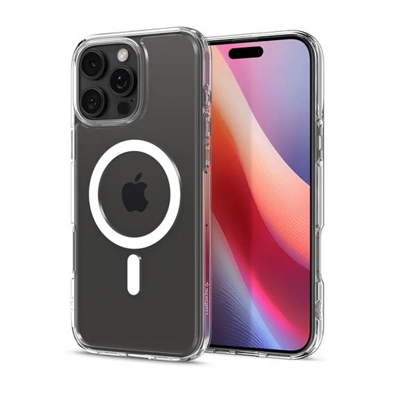 Spigen Ultra Hybrid MagFit Apple iPhone 16 Pro Max tok, + EZ FIT kijelzővédő fólia csomag, fehér ACS08141