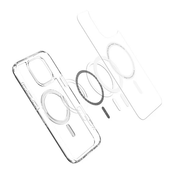 Spigen Ultra Hybrid MagFit Apple iPhone 16 Pro Max tok, + EZ FIT kijelzővédő fólia csomag, fehér ACS08141