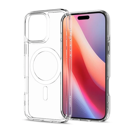 Spigen Ultra Hybrid MagFit Apple iPhone 16 Pro Max tok, + EZ FIT kijelzővédő fólia csomag, fehér ACS08141