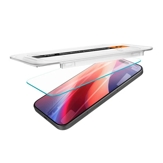Spigen Glas.tR EZ Fit Apple iPhone 16 Pro tempered kijelzővédő fólia felhelyező kerettel (2db) AGL07928
