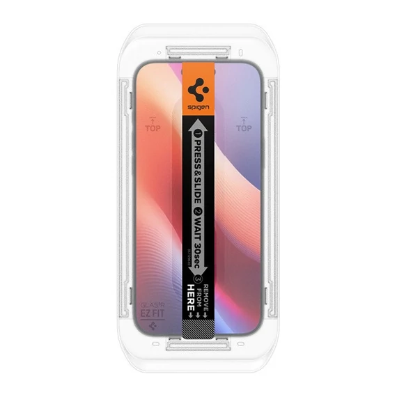 Spigen Glas.tR EZ Fit Apple iPhone 16 Pro tempered kijelzővédő fólia felhelyező kerettel (2db) AGL07928