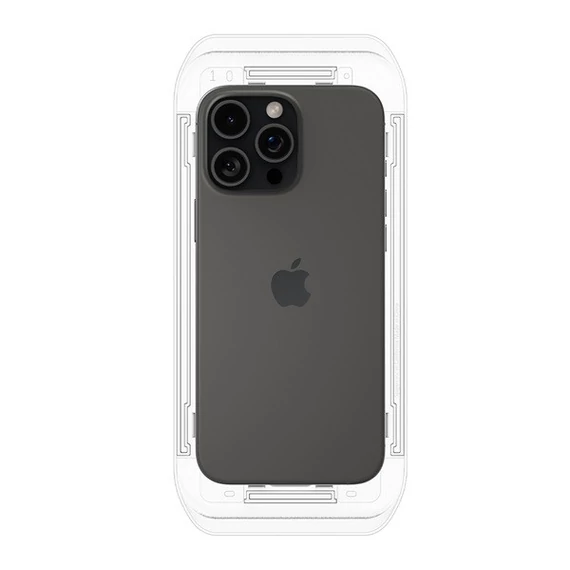 Spigen Glas.tR EZ Fit Apple iPhone 16 Pro tempered kijelzővédő fólia felhelyező kerettel (2db) AGL07928