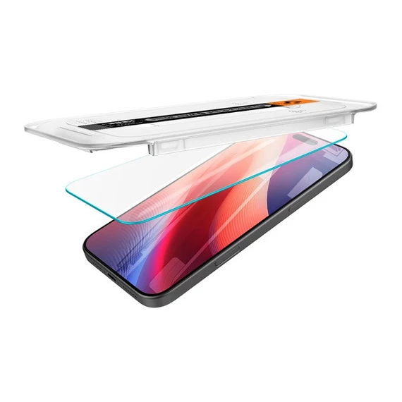 Spigen Glas.tR EZ Fit HD Apple iPhone 16 Pro tempered kijelzővédő fólia felhelyező kerettel (1db) AGL07935