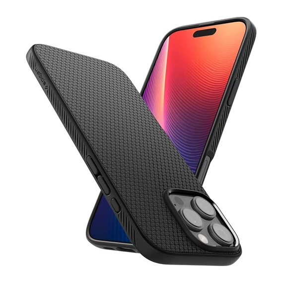 Spigen Liquid Air iPhone 16 Pro Max tok, Matte Black, fekete ACS07988