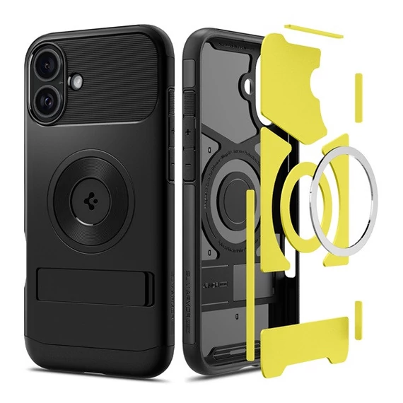 Spigen Slim Armor MagFit iPhone 16 tok, MagSafe, fekete ACS08227