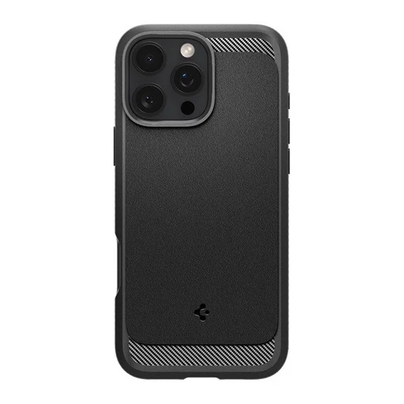 Spigen Rugged Armor MagFit Apple iPhone 16 Pro Max tok, Matte Black, fekete ACS07986