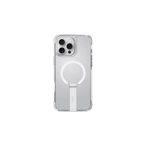 Uniq Eleva Apple iPhone 16 Pro Max Magsafe szilikon tok tartó résszel, átlátszó