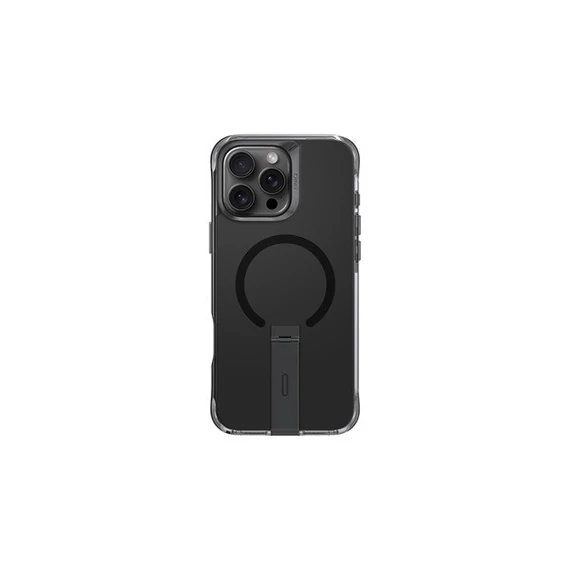 Uniq Eleva Apple iPhone 16 Pro Max Magsafe szilikon tok tartó résszel, karbon fekete