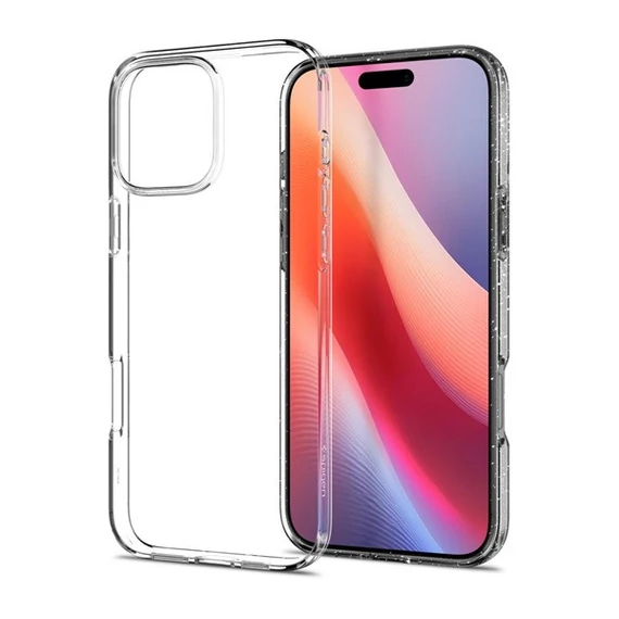 Spigen Liquid Crystal Glitter Apple iPhone 16 Pro Max tok, Crystal Quartz, átlátszó