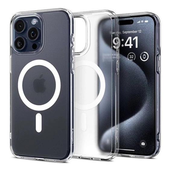 Spigen Ultra Hybrid MagFit Apple iPhone 16 Pro tok, Frost Clear tok, MagSafe, átlátszó
