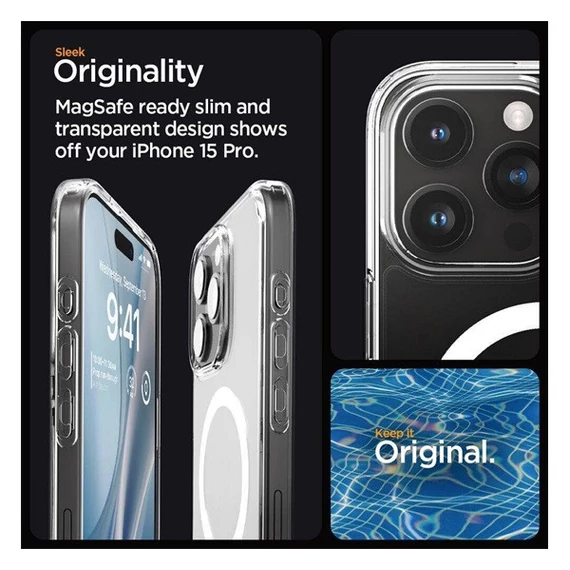 Spigen Ultra Hybrid MagFit Apple iPhone 16 Pro tok, Frost Clear tok, MagSafe, átlátszó